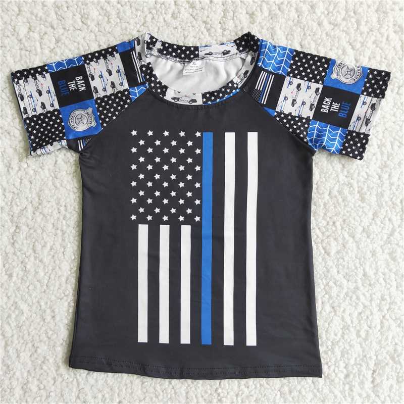 C5-22 Black Checkered Top Short Sleeves