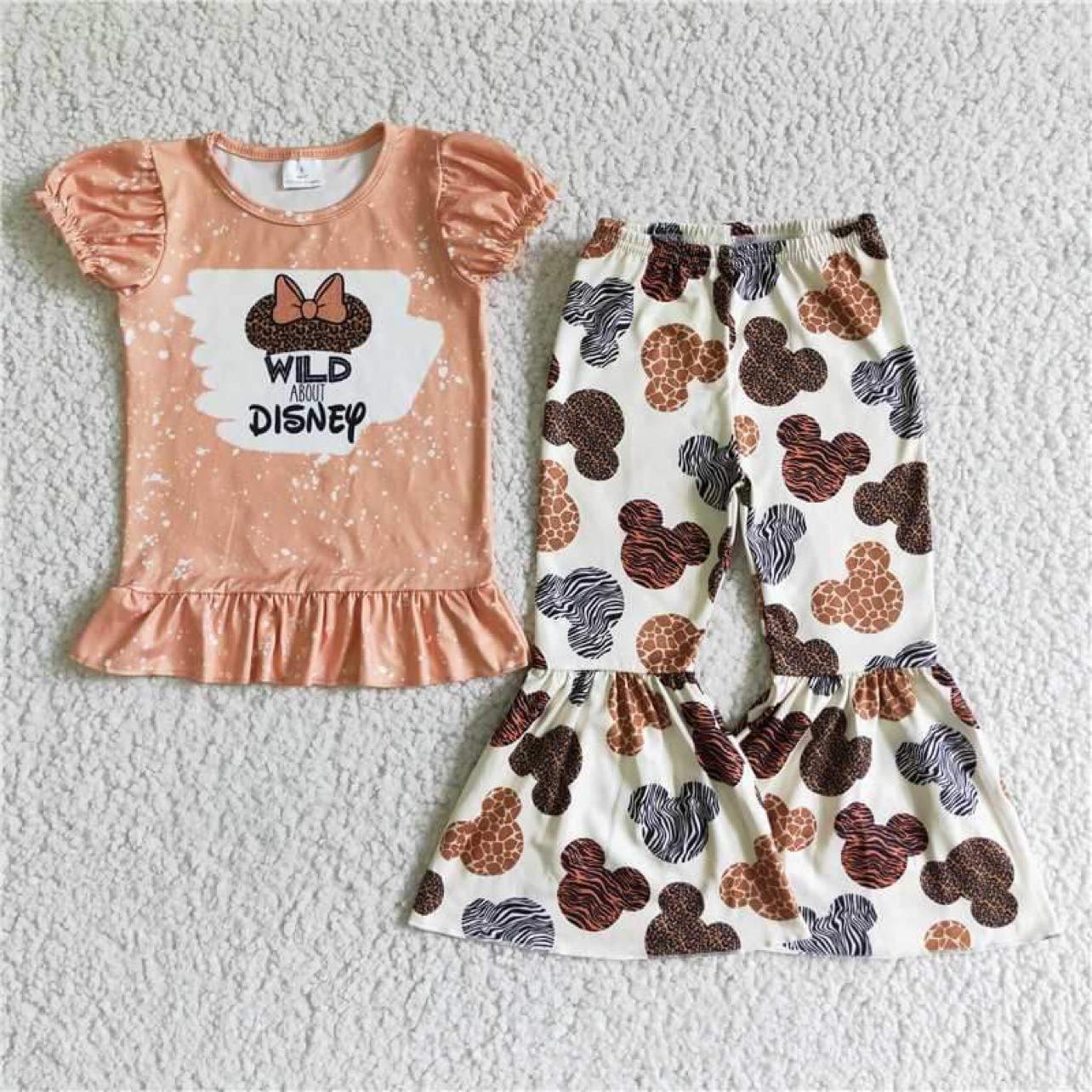 Cute Clothes GSPO0080 Baby Girls Short Sleeved Top And Bell Pants Outfit