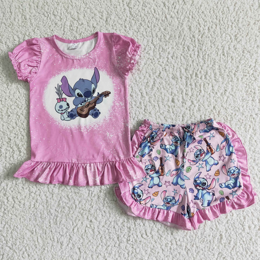 pink top with shorts