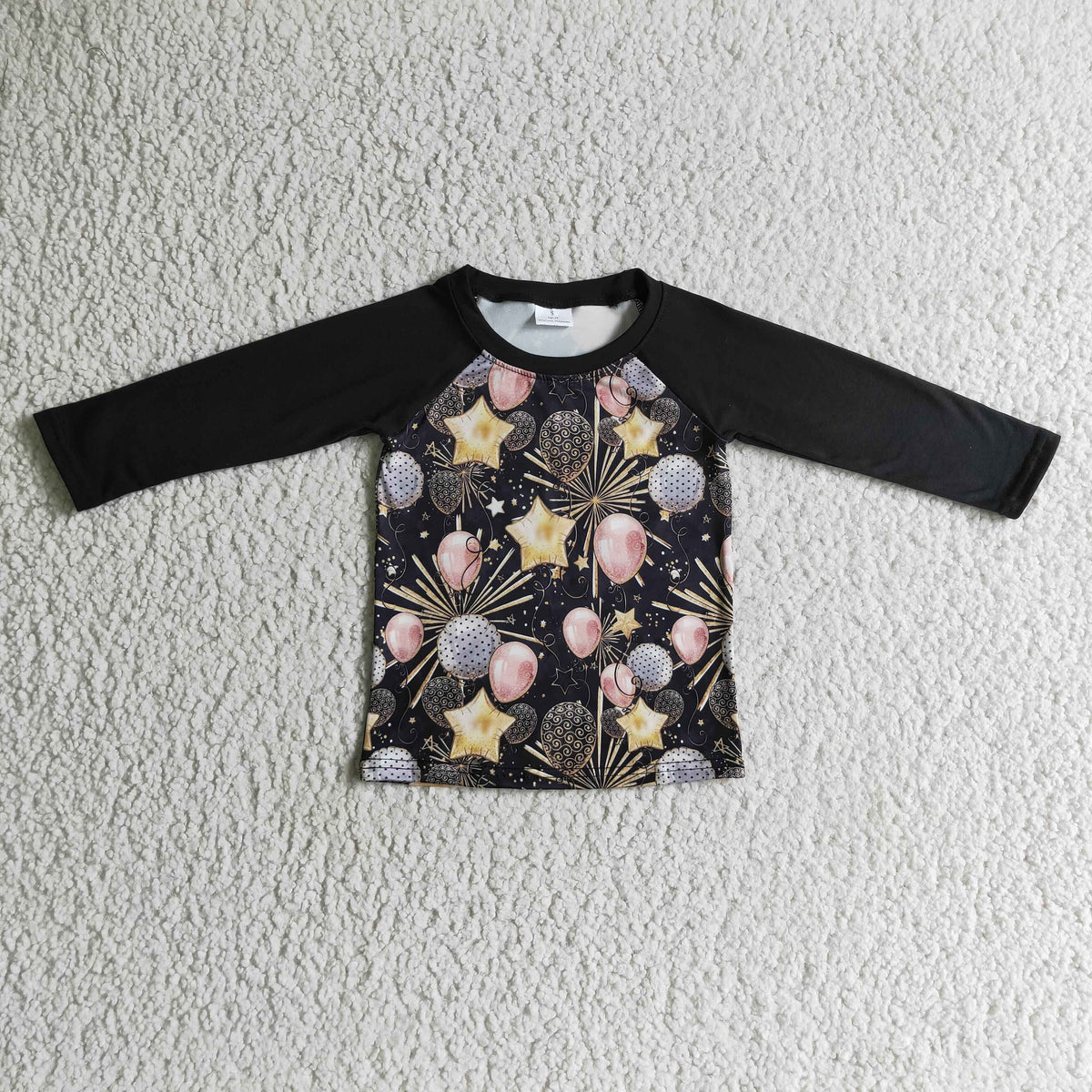 BT0072 Boy's Happy new year Long Sleeve Top  Print