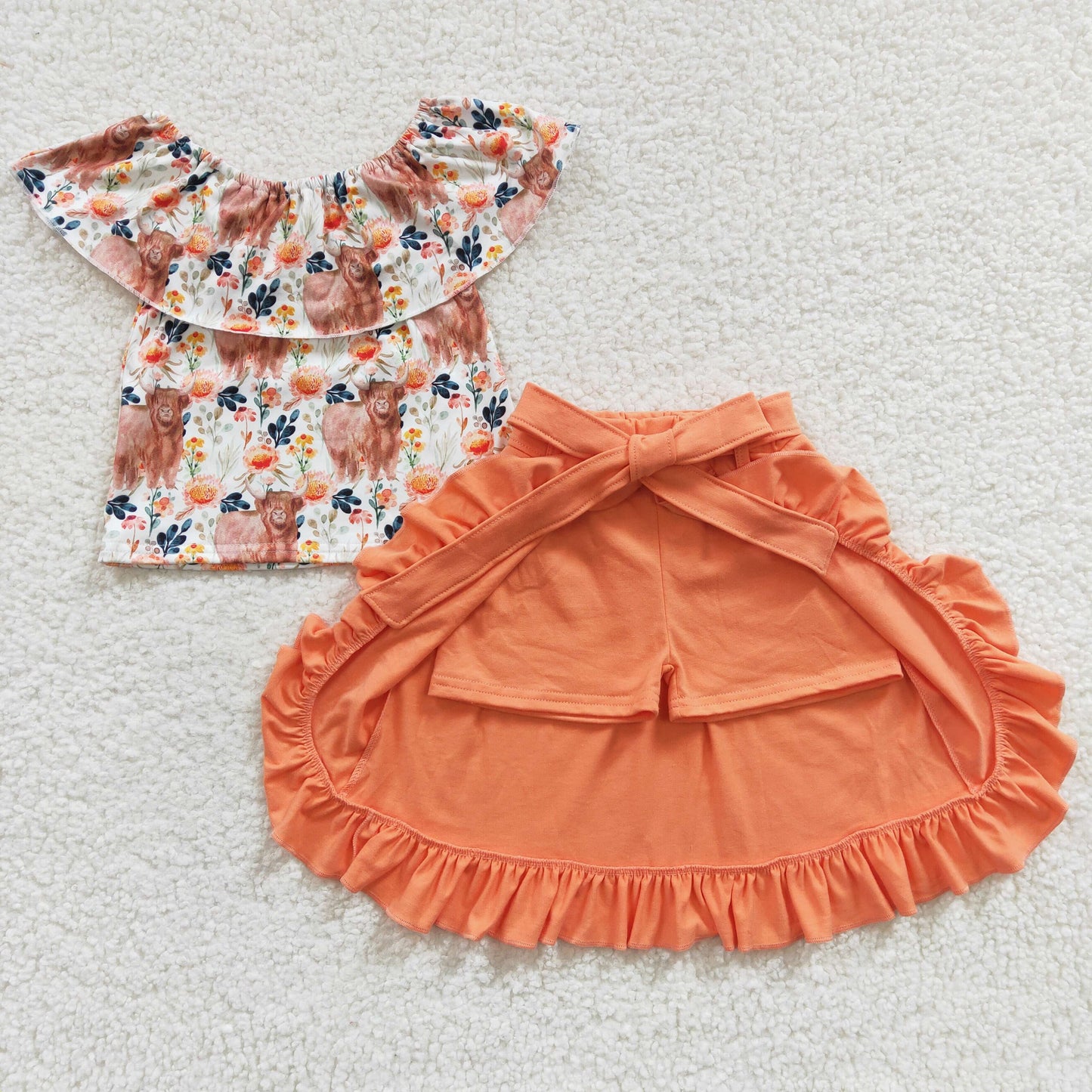 GSSO0184 Girls' Alpine Gloria One Shoulder Culottes Set