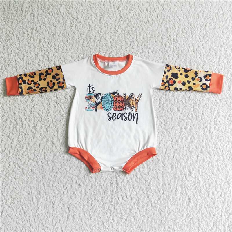 RTS NO MOQ LR0029 kids Halloween clothes long sleeve romper