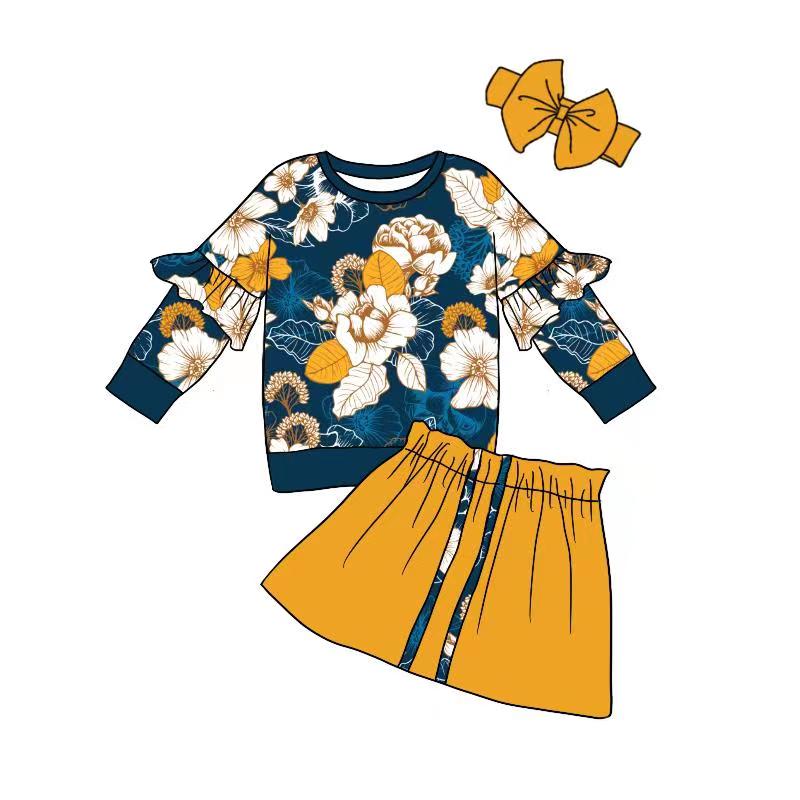pre -order sample long sleeve and short dress flower print moq 5