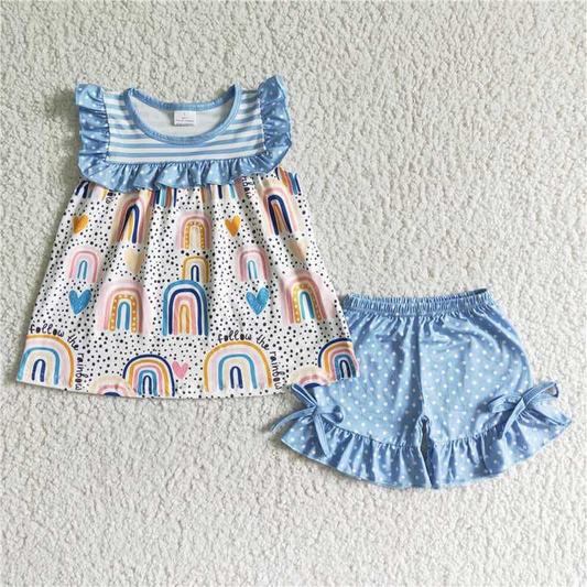 Rainbow Girl Suit blue