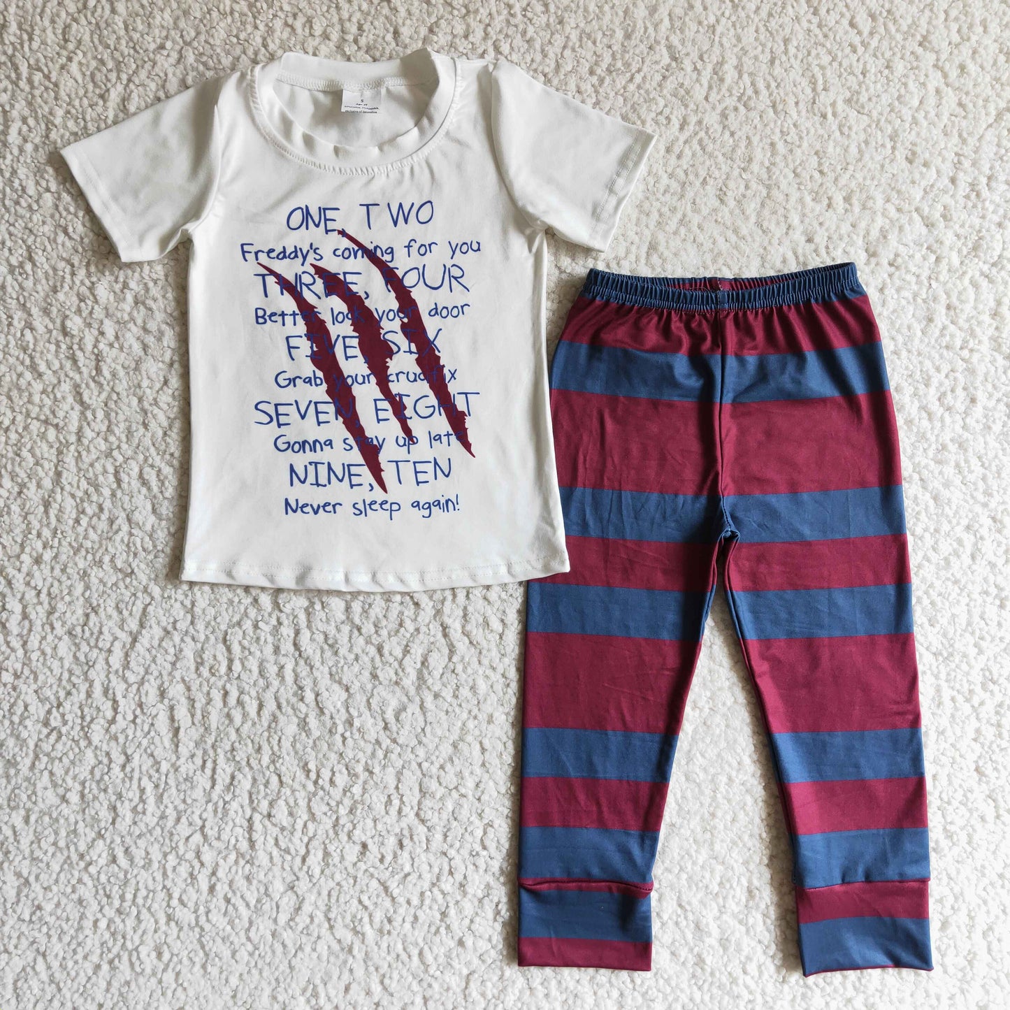 RTS NO MOQ ETA 5/7days arrived BSPO0034 Kids Clothing Boys Short Sleeve Top And Long Pants