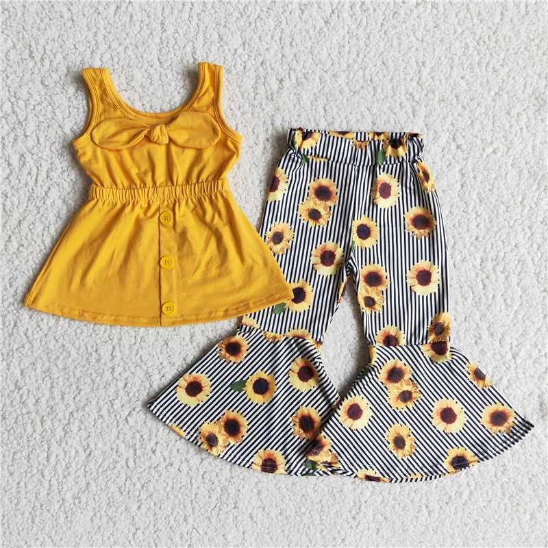 sunflowers yellow top with pants outfits