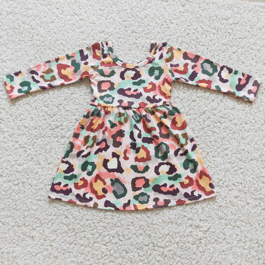 long sleeve leopard dress