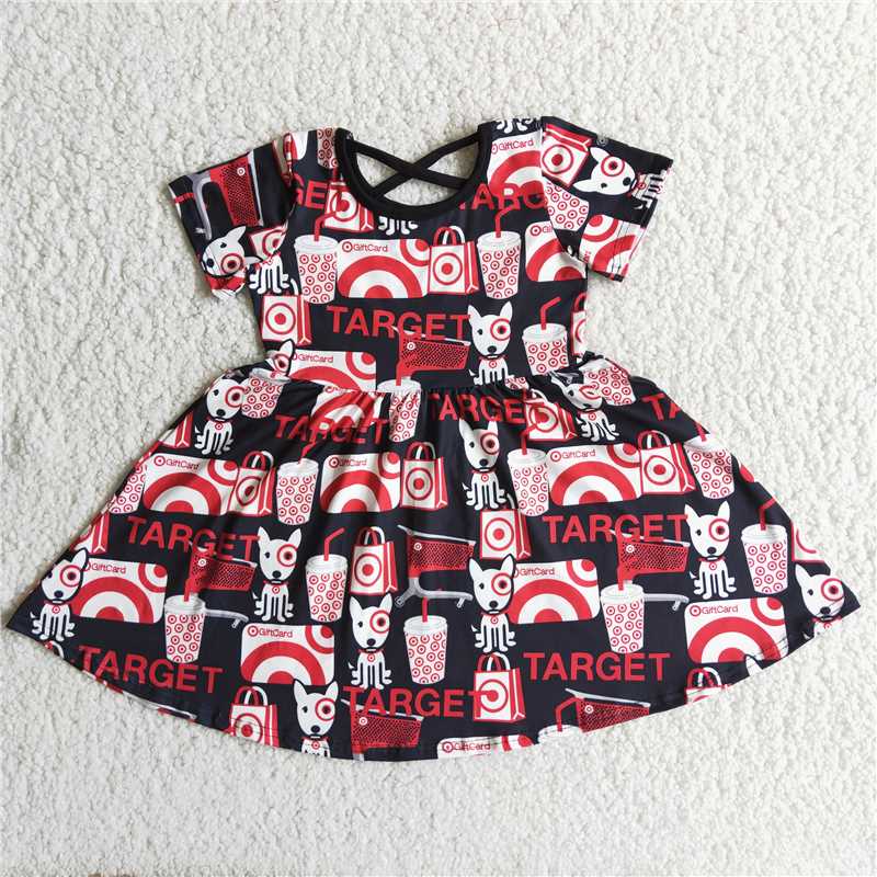 black red short sleeve dress dog target