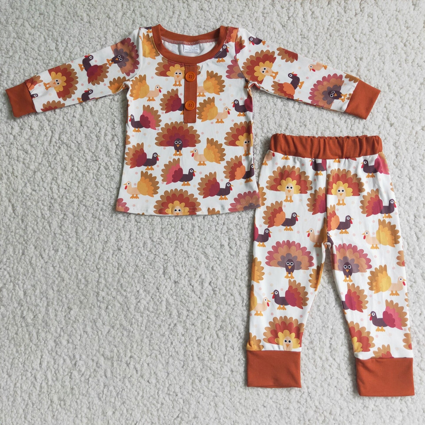 Turkey Thanksgiving Pajamas boys outfits
