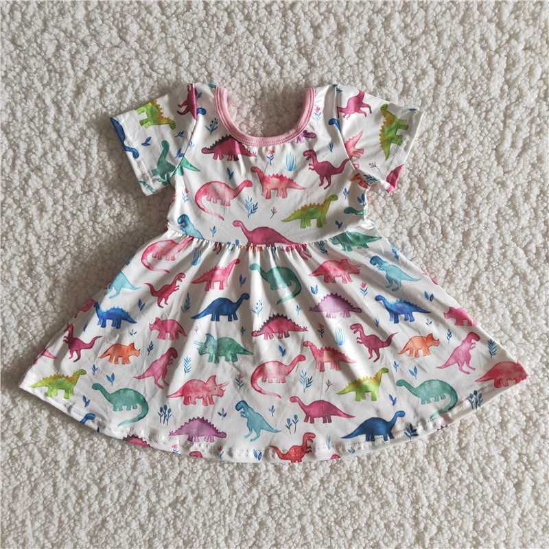 Unicorn Dinosaur pink summer dress