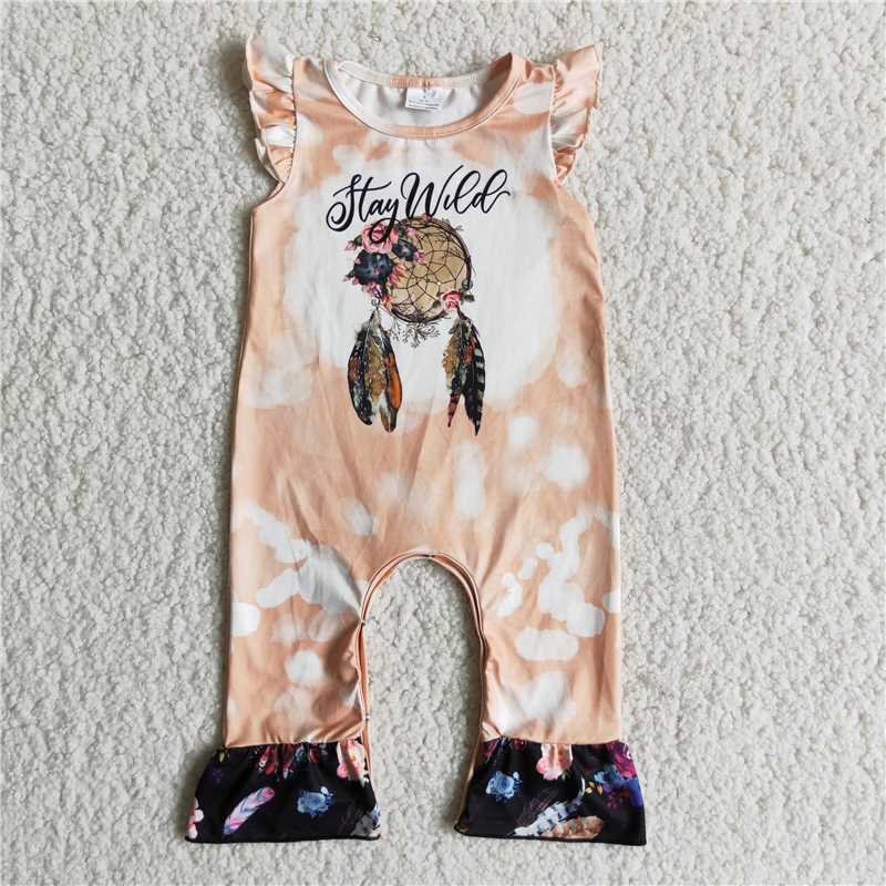 RTS NO MOQ ETA 5/7days Arrived D3-17 Alphabet Globe Flower Romper