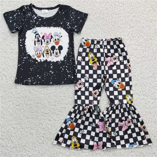 Cute Clothes GSPO0445 Baby Girls Black Bell Pants Clothes Sets