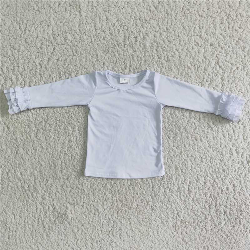 6 A8-1 Girl's White Long Sleeve Top