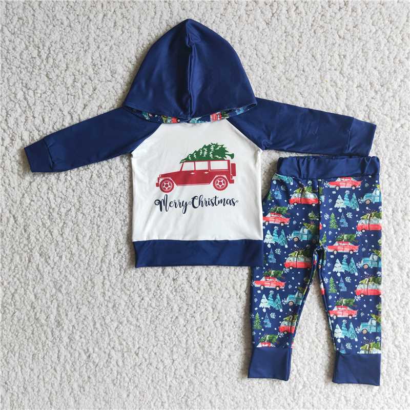Christmas hooded boys outfits