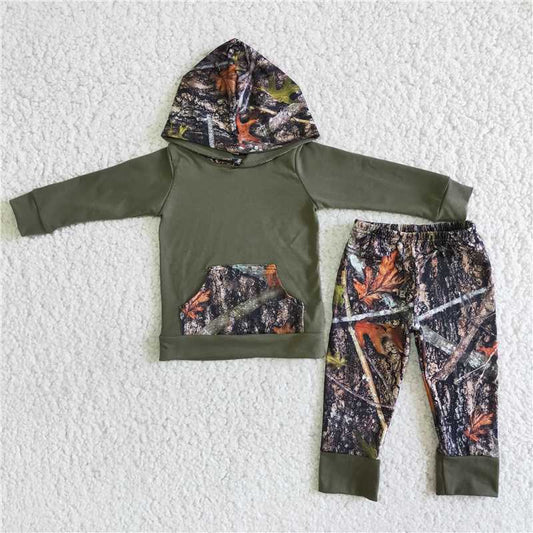 camo hooded  boys outfits