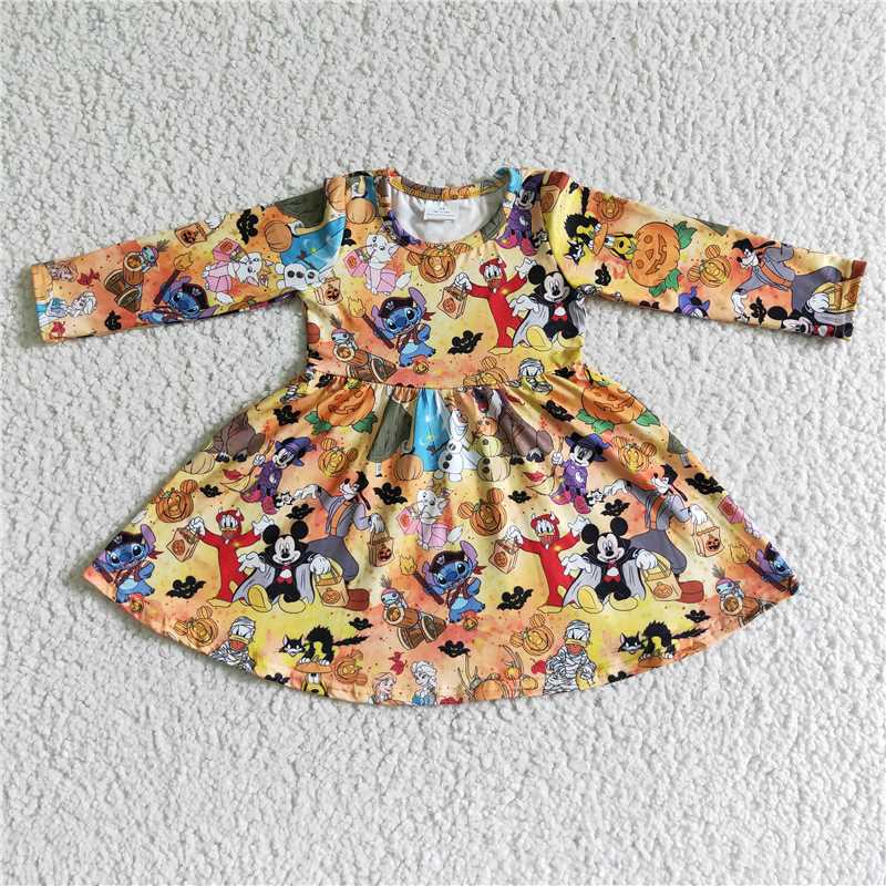 Cute Clothes GLD0015 Baby girls Halloween long sleeve dresses