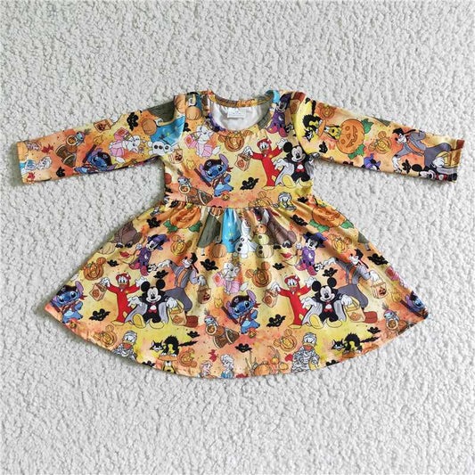 Cute Clothes GLD0015 Baby girls Halloween long sleeve dresses