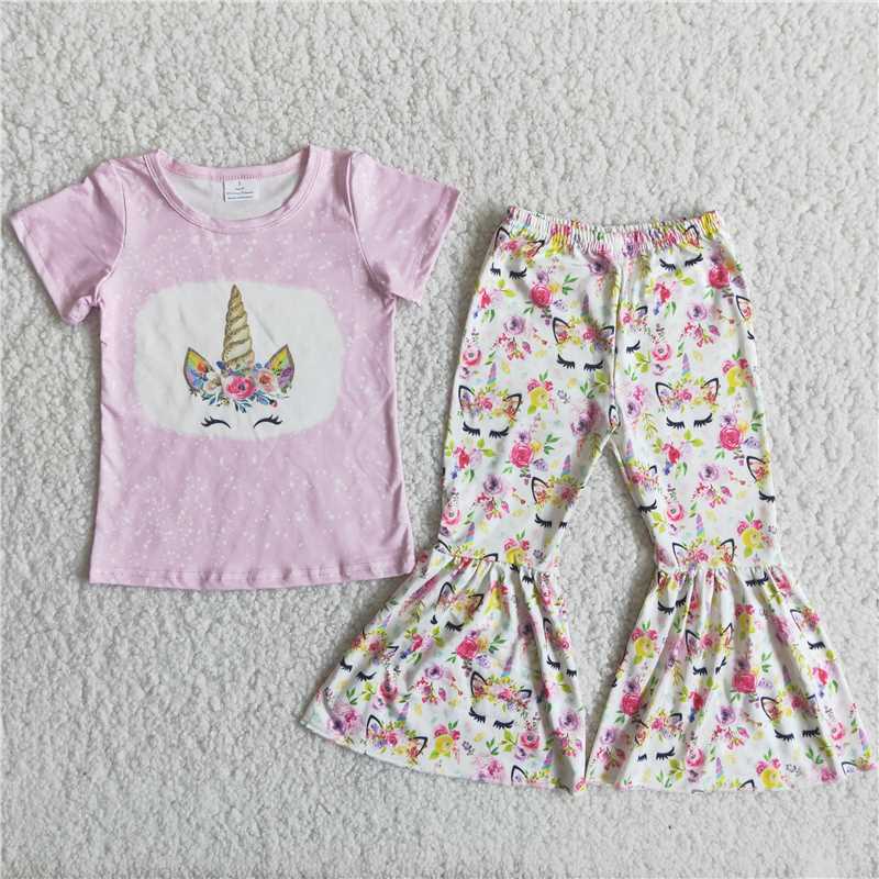 pink unicorn top with pants