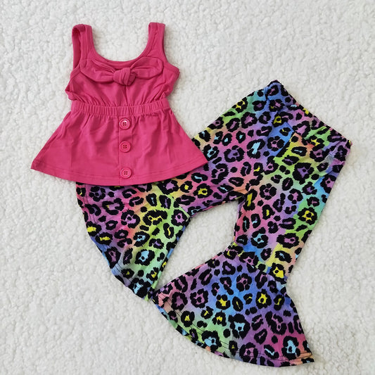 pink bow cotton with pants outfits