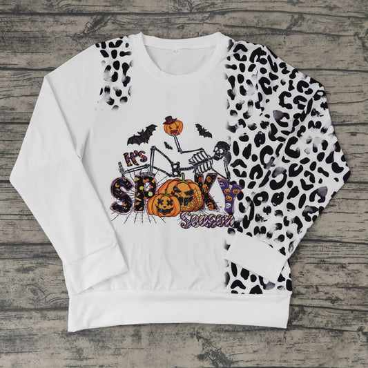 BT0064 Adult halloween long sleeve shirt pumpkin print