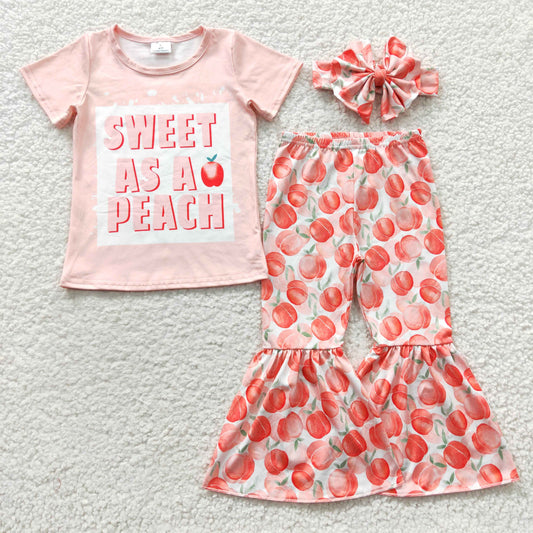 GSPO0569 SWEET peach pink short-sleeved trouser suit +（headwear  $1）