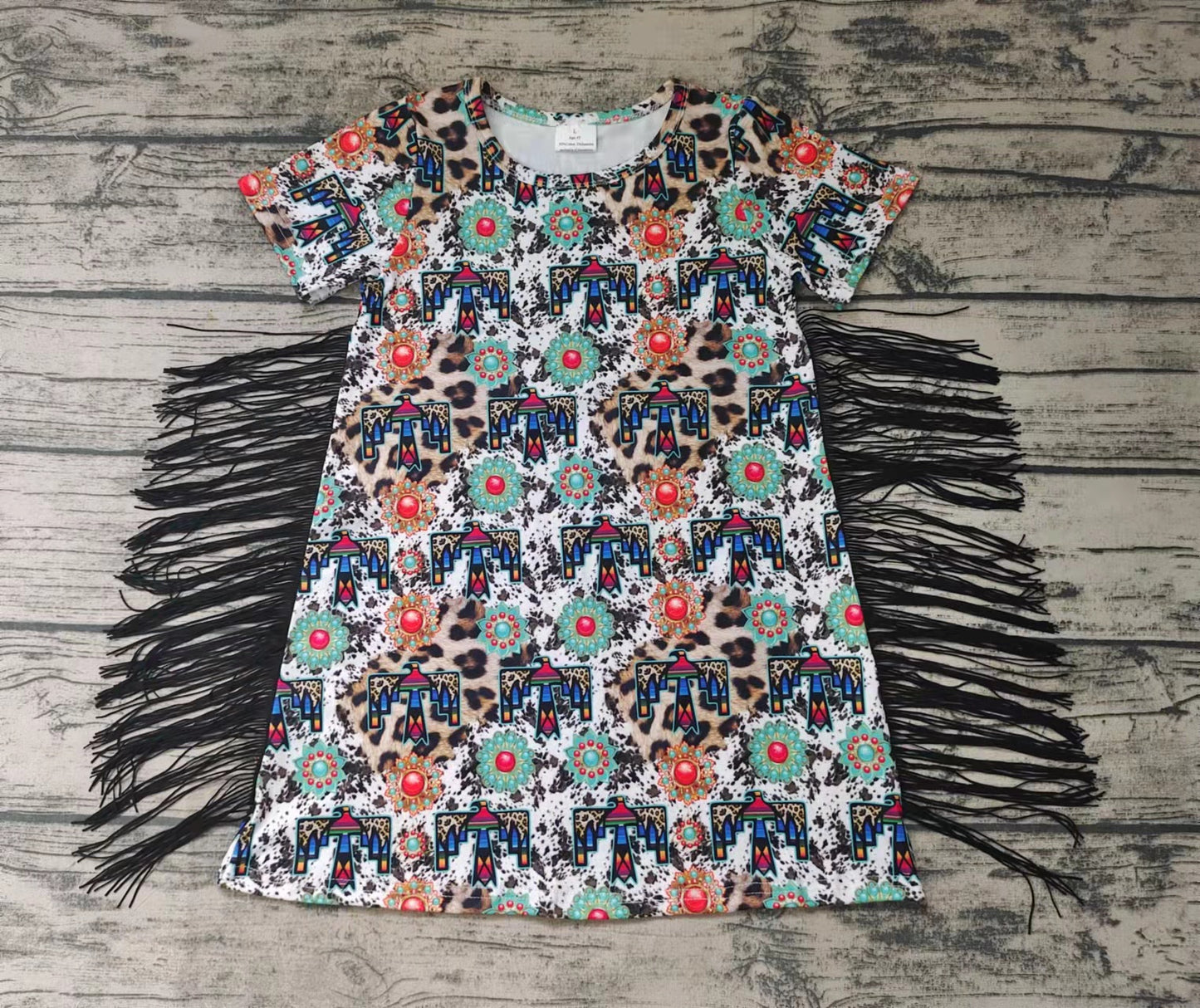 black summer dress tassel
