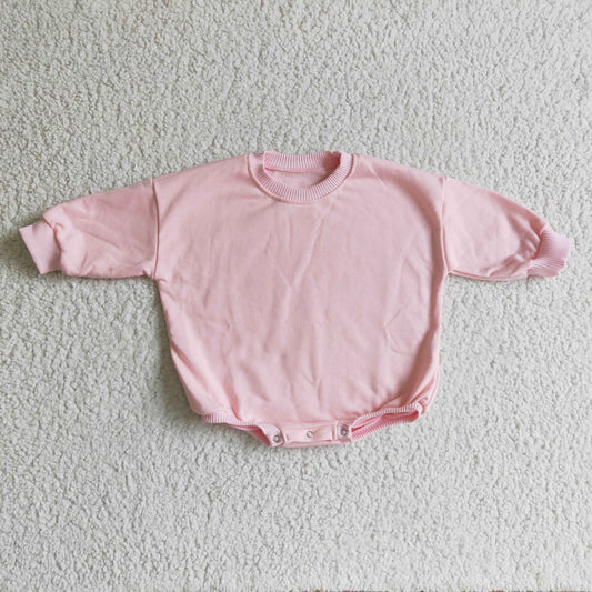 LR0163 baby clothing pink long sleeve bodysuit milk silk baby romper