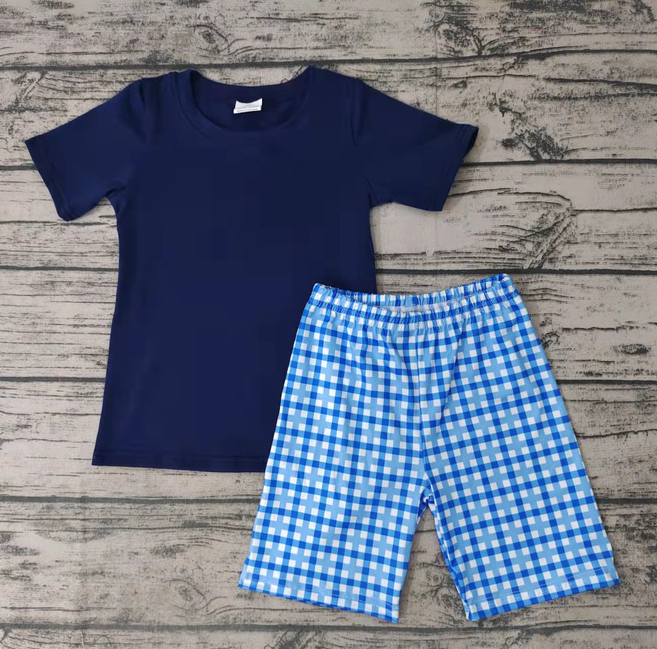 boys embriobery  cottton navy color outfits