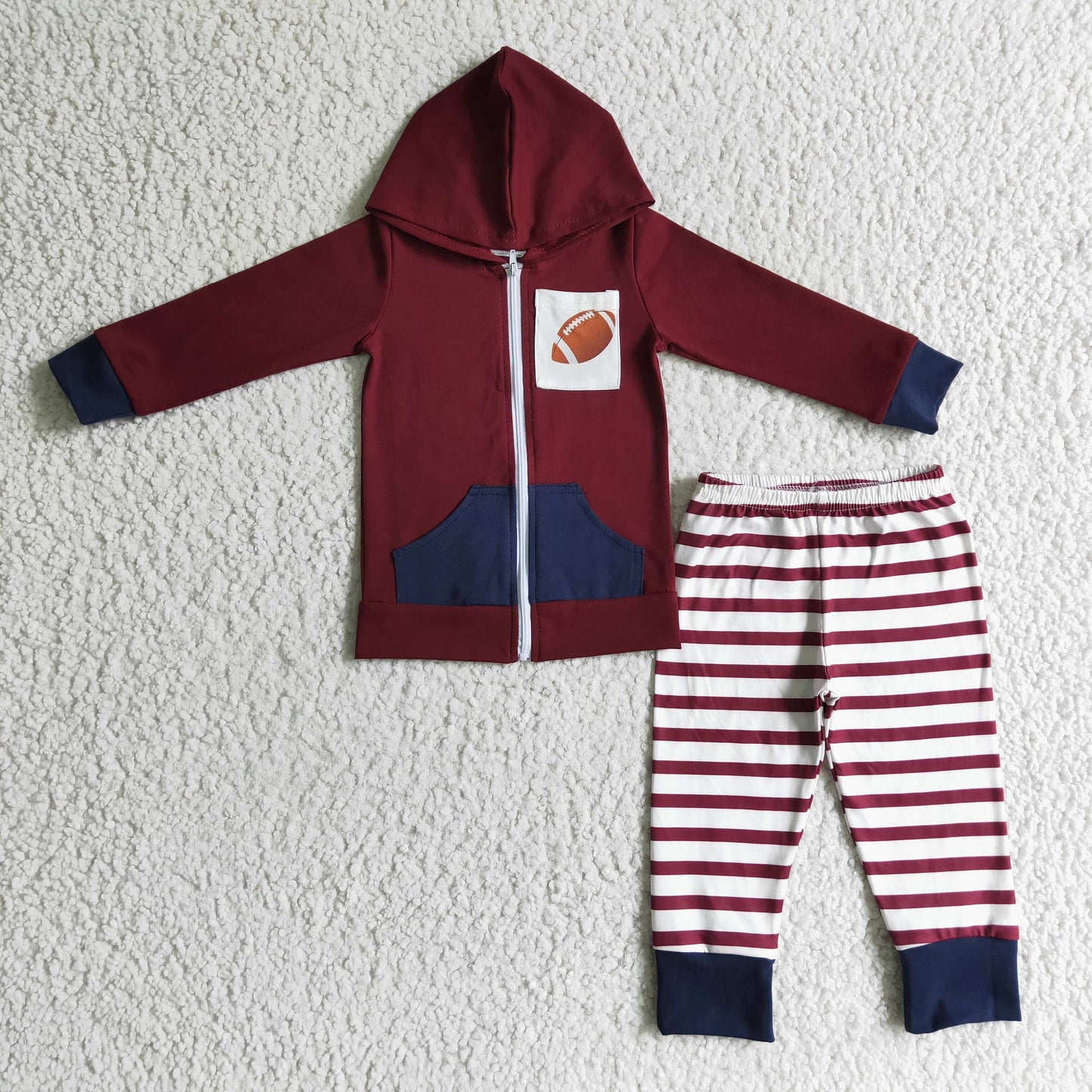 RTS NO MOQ BLP0093 boys outfit long sleeve and long pants  with a hat