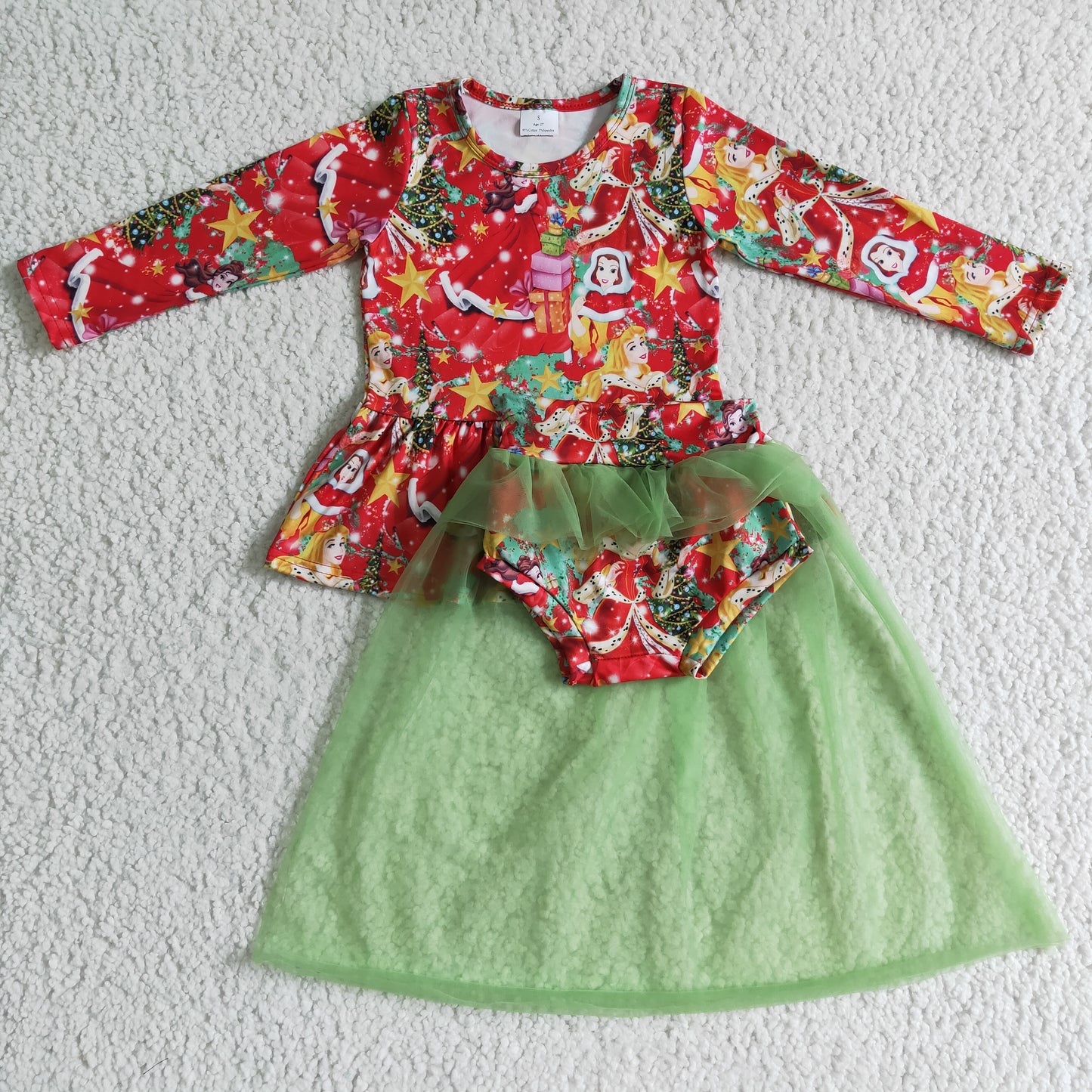 Cute Clothes  GLD0090 Baby Girls Christmas red  bummie skirts sets