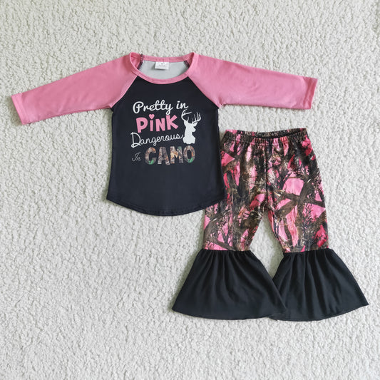 RTS NO MOQ（In Stock) 6 A24-12 Valentine's Day Pink Camo Suit