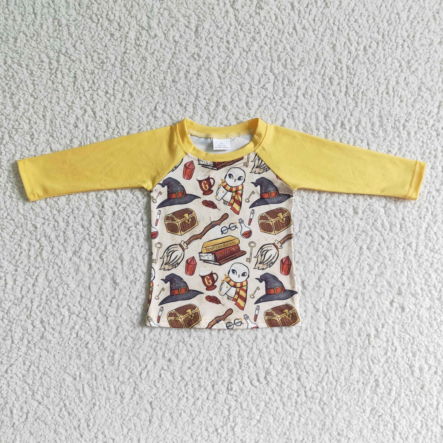 RTS NO MOQ（In Stock) Yellow Long Sleeve Top