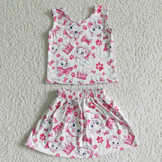 vest top with skrit outfits