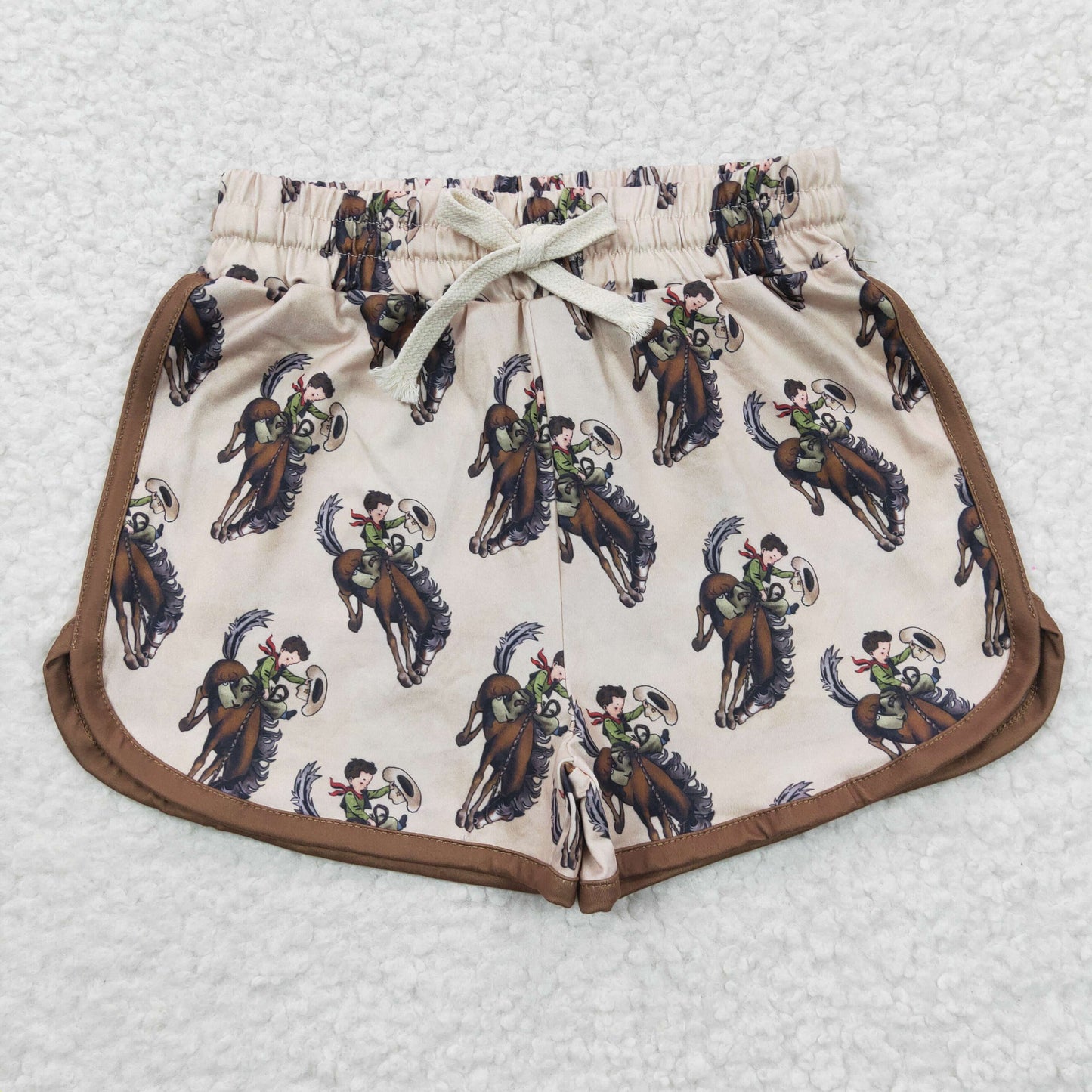 SS0088 Riding Brown Milk Silk Shorts
