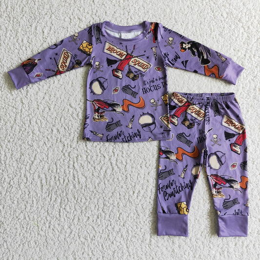 BLP0035 boys halloween long sleeve trousers pajamas set