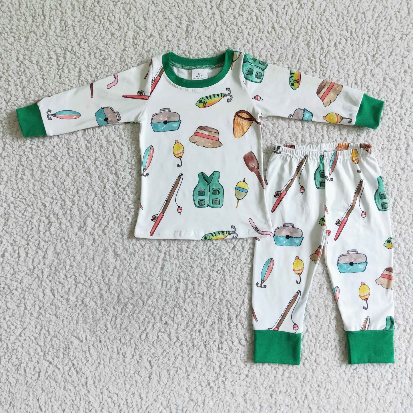 RTS NO MOQ（In Stock) boys fall long sleeve top long pants outfit children \