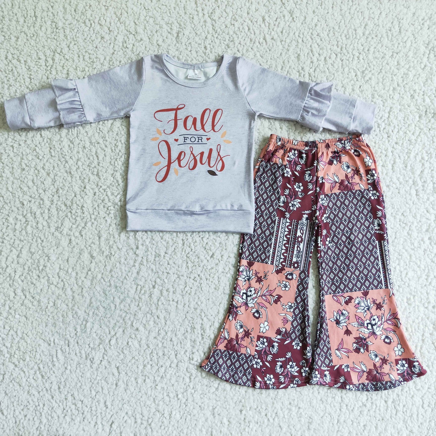 RTS NO MOQ ETA 5/7days Arrived GSPO0126 flower print long sleeve long pants