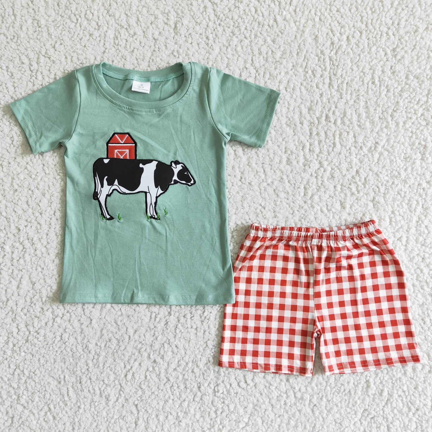EMBRIOBERY COTTON top with shorts