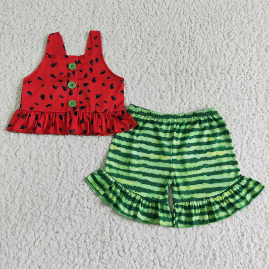 watermelon top with shorts