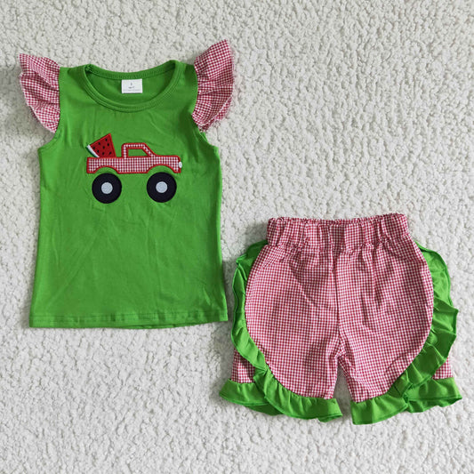 green color with embirobery  top summer outfits