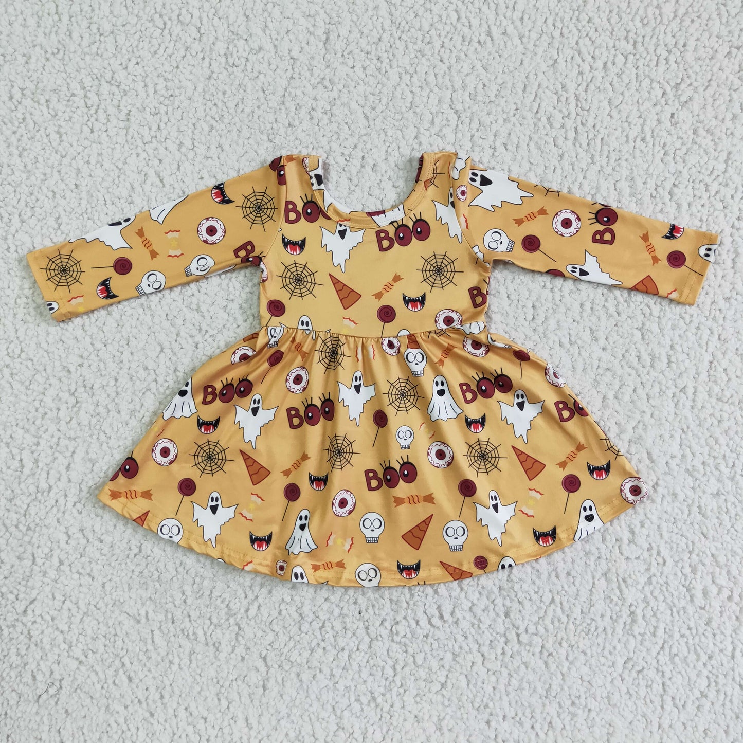 RTS NO MOQ ETA 5/7days GLD0013 halloween long sleeve dress