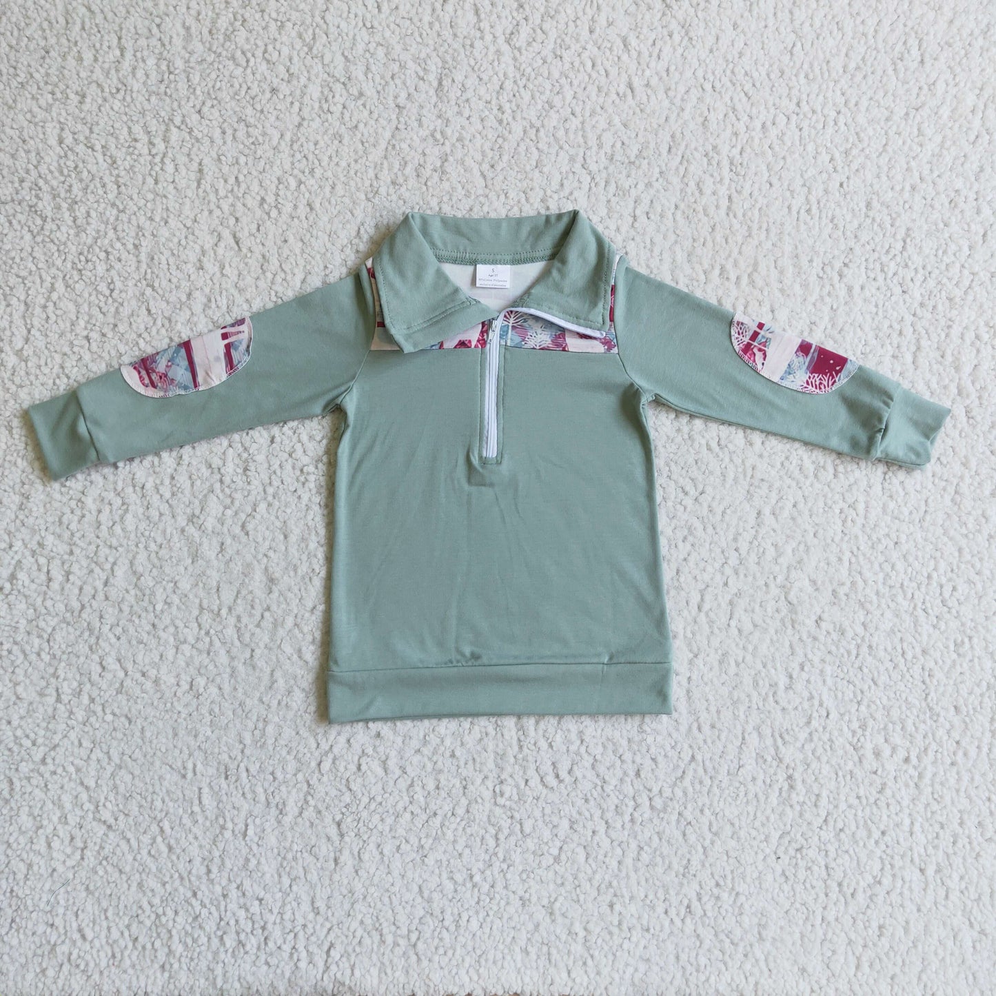 RTS NO MOQ ETA 5/7days Arrived BT0086 boys polo shirt long sleeve top deer print milk silk
