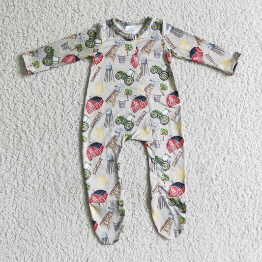 RTS NO MOQ ETA 5/7days Arrived LR0099 Baby Cartoon Print Long Sleeve Bodysuit Romper