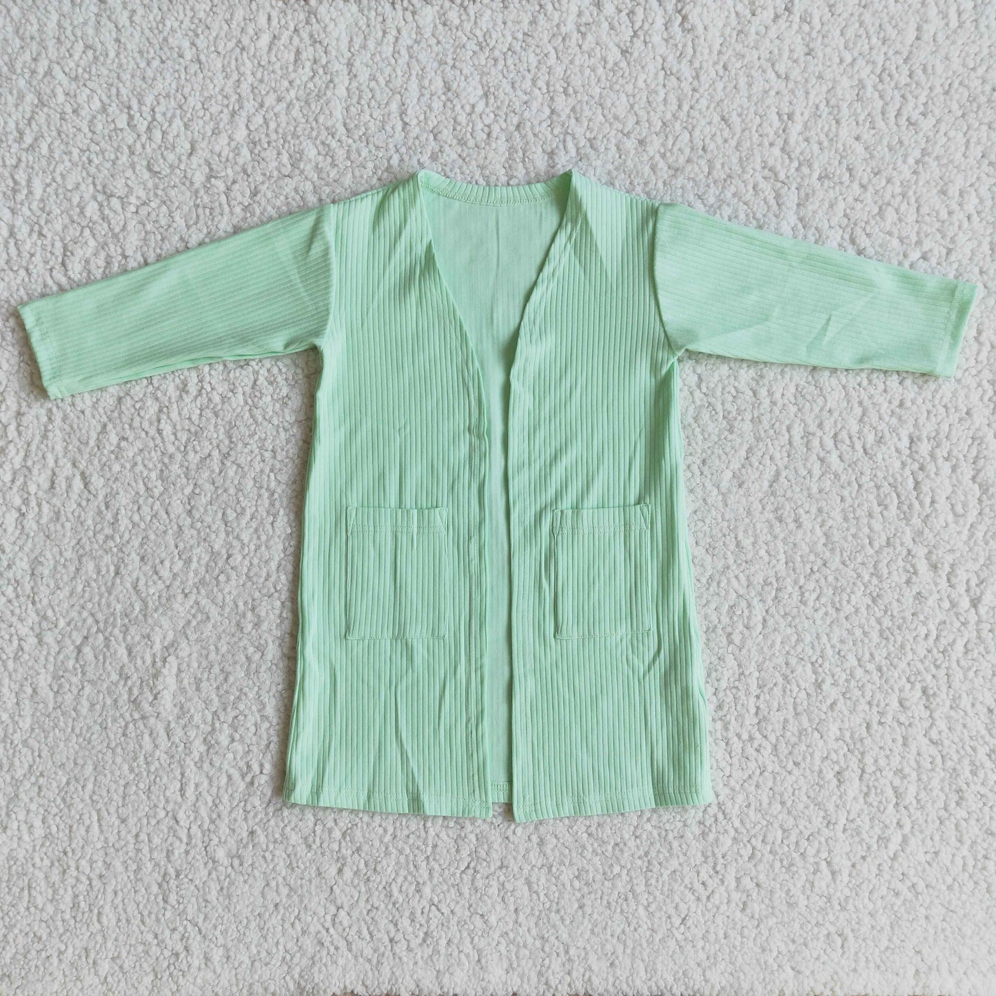 GREEN color coat with pocket cotton