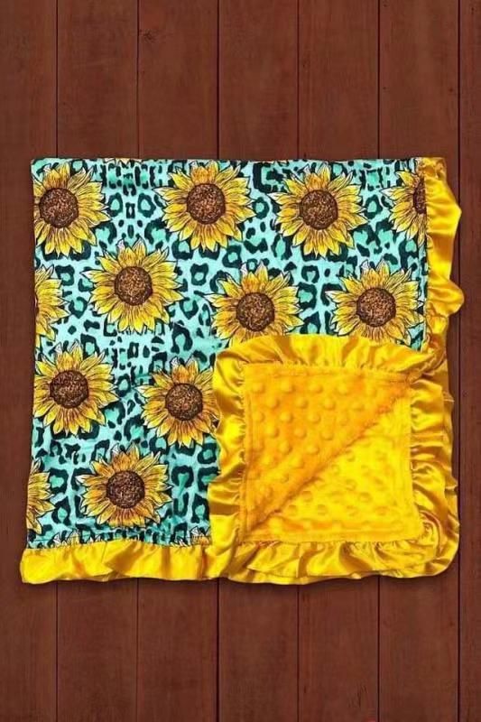 Yellow Sunflower Lace Blanket