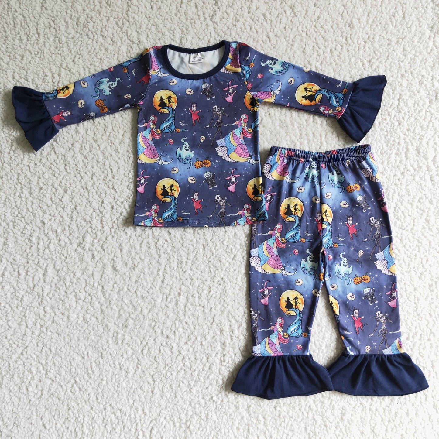 GLP0073 girl halloween long sleeve trousers pajamas set