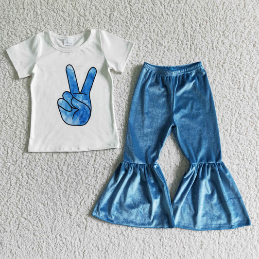 VELVET PANTS WHITE TOP