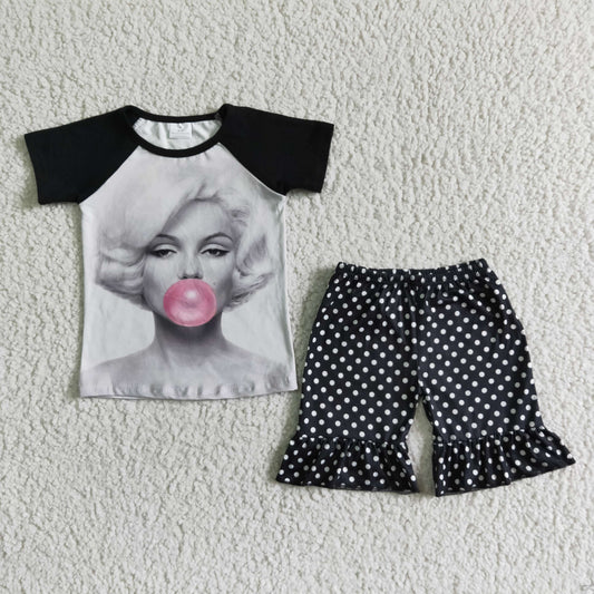 black top with shorts