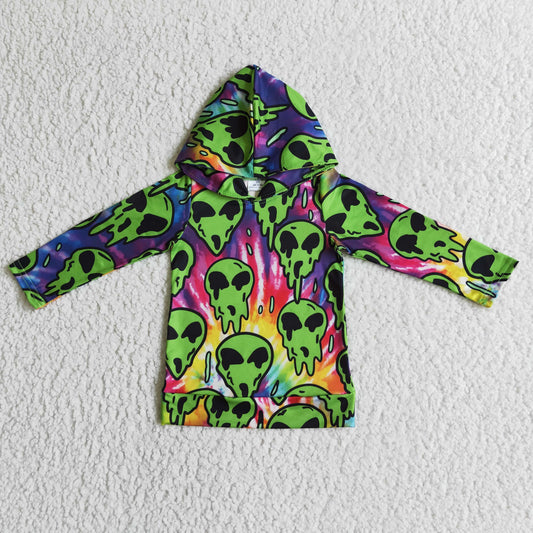 BT0049 Boys Christmas Long Sleeve Top  Print Milk Silk  Long Sleeve Top