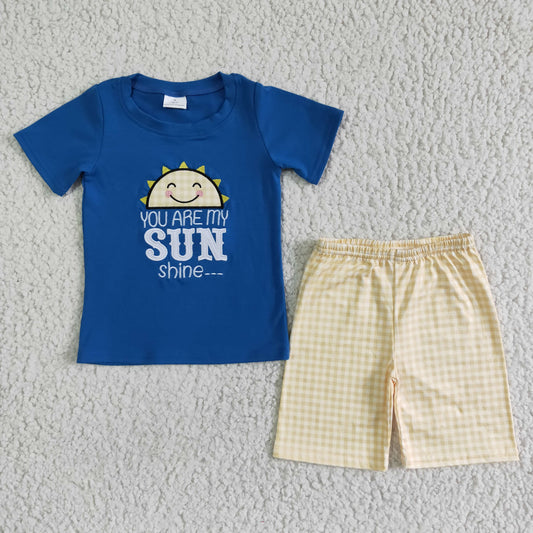 SUMMER BLUE TOP WITH EMBRIOBERY OUTFITS